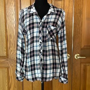 Rails womens button up flannel size medium